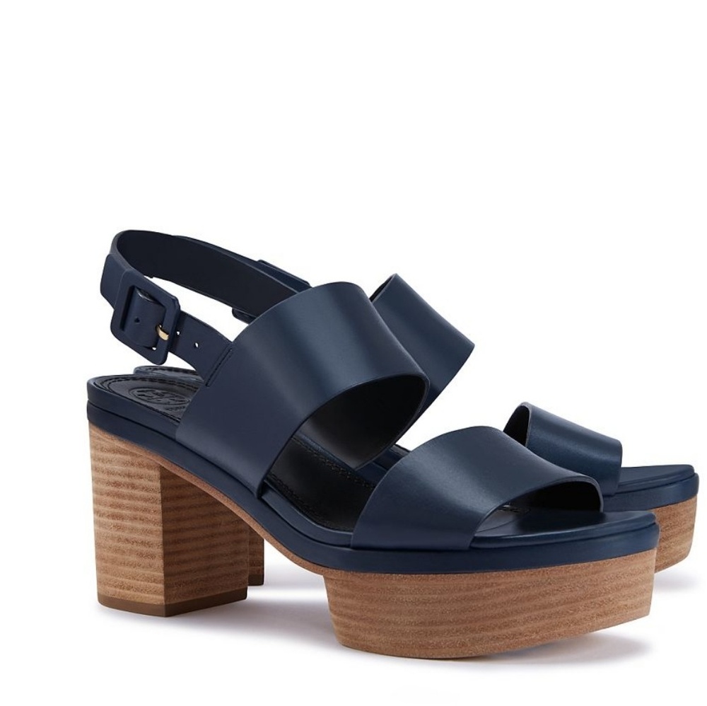 Tory Burch Navy Nolana Platform Sandals